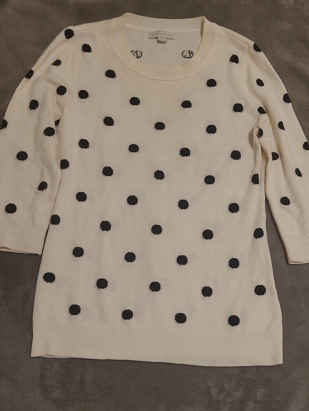 Black & White Polka Dot Knit Top